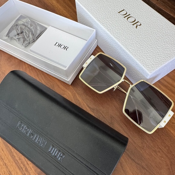 Dior Square White Sunglasses - Picture 3 of 5
